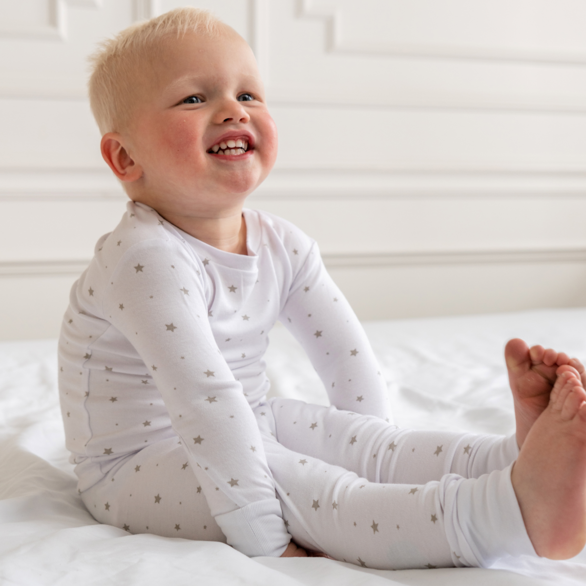 Toddler/Kids Bamboo Pajamas - Grey Star - Hello Baby Apparel