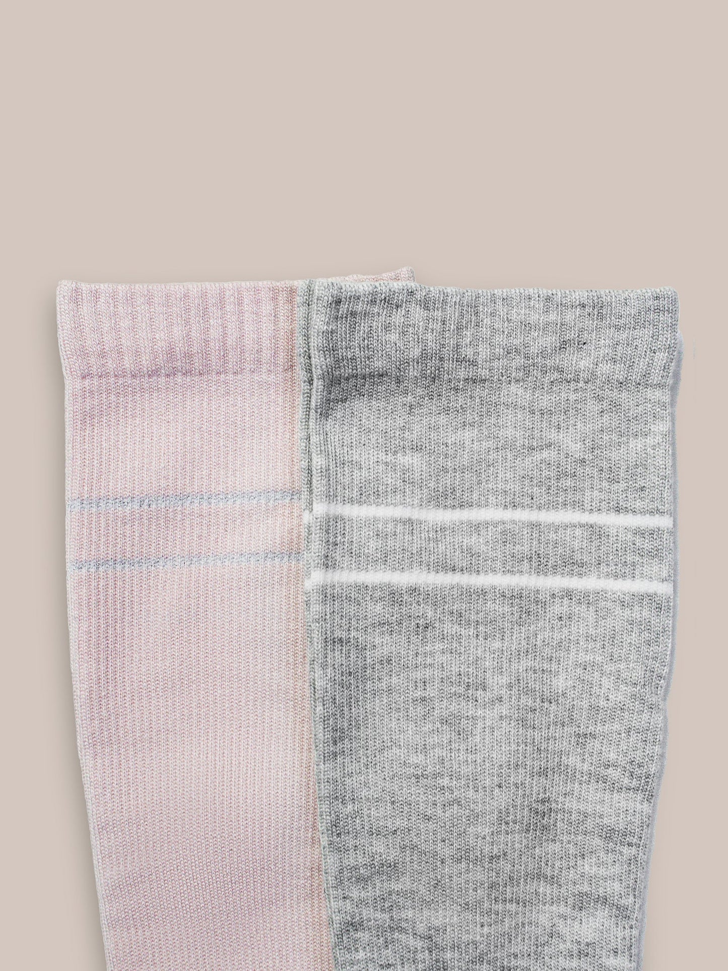 Premium Maternity Compression Socks (2-Pack) | Soft Pink & Grey Heather - Hello Baby Apparel