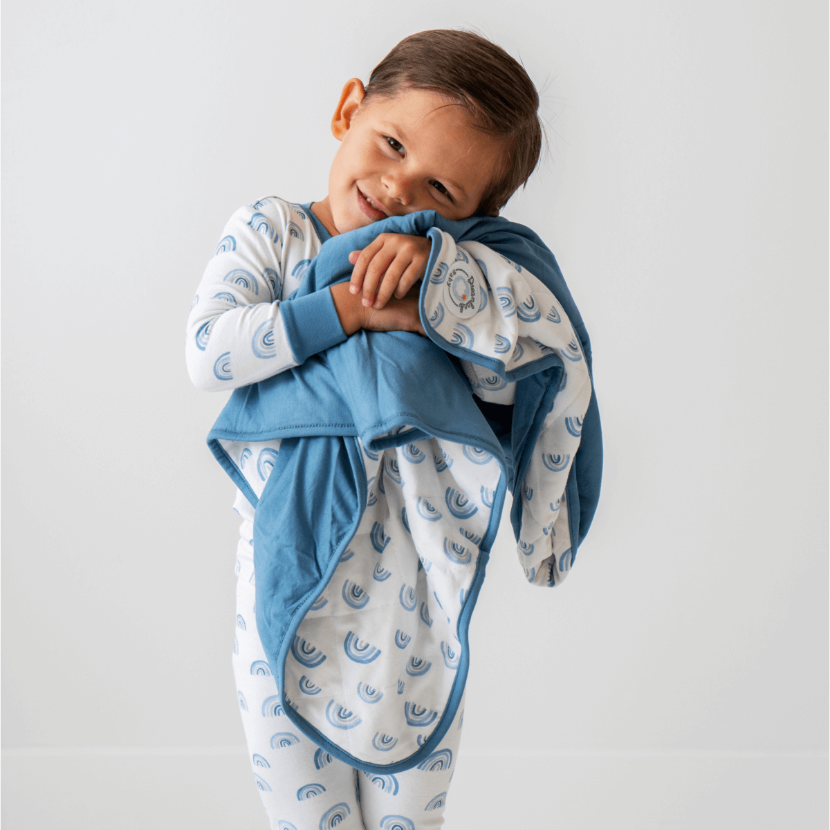 Toddler/Kids Bamboo Pajamas - Blue Rainbow - Hello Baby Apparel