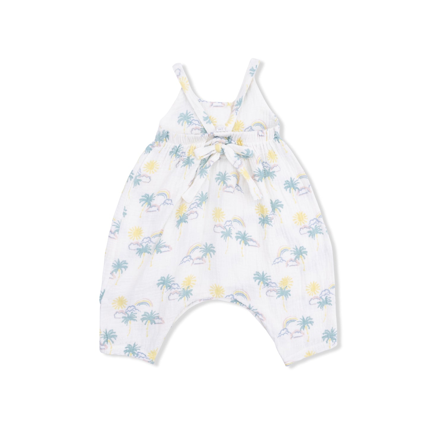 Palm Trees and Rainbows - Tie Back Romper - Hello Baby Apparel