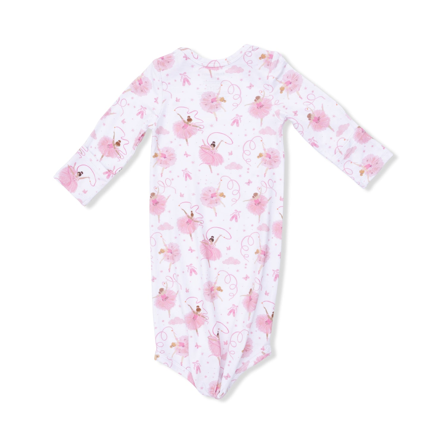 Ribbon Ballerinas - Knotted Gown and Ruffle Hat - Hello Baby Apparel