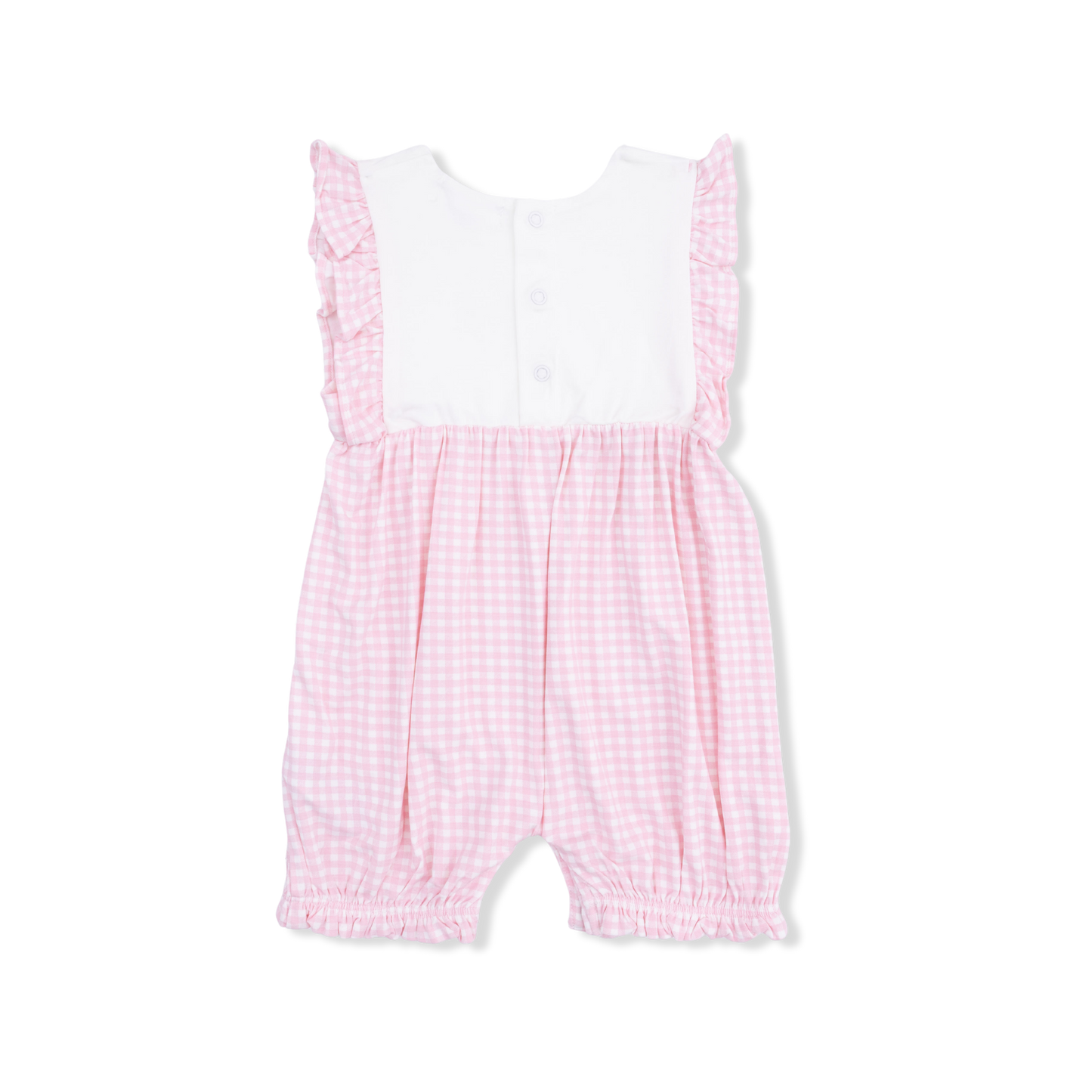 Bubbly Whale with Bow Pink - Ruffle Playsuit - Hello Baby Apparel