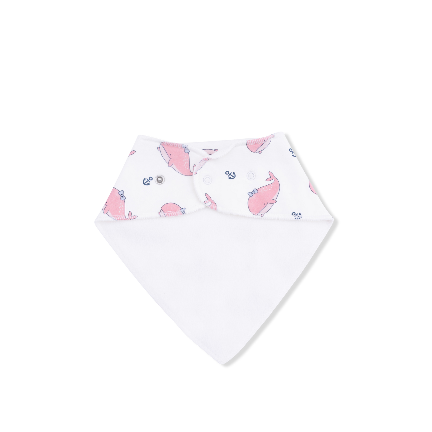 Bubbly Whale with Bow Pink - Bandana Bib - Hello Baby Apparel