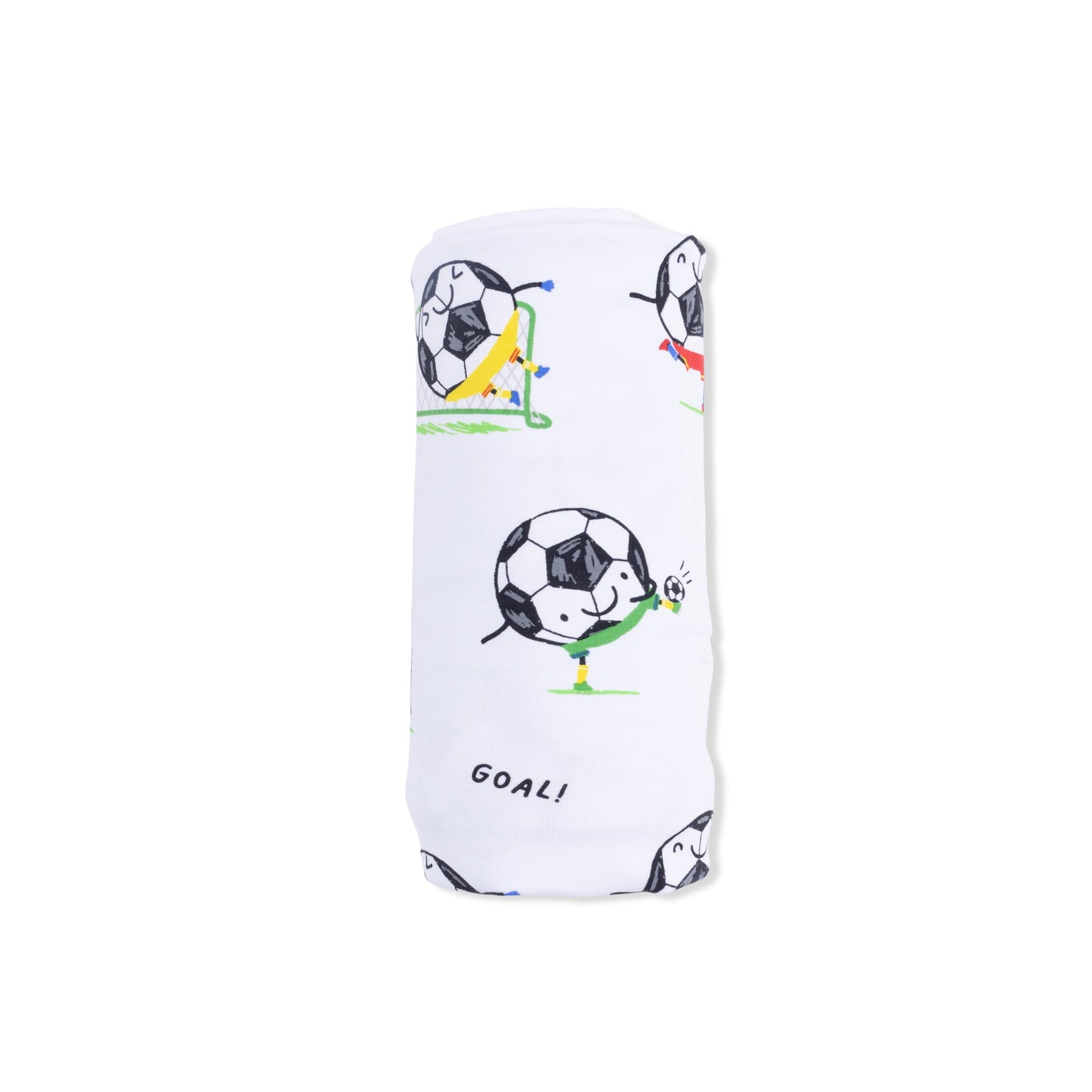 Soccer Balls Playing Soccer Blue - Swaddle Blanket - Hello Baby Apparel