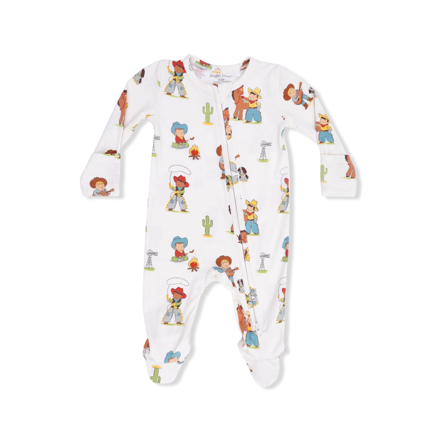 Vintage Cowboys - 2 Way Zipper Footie - Hello Baby Apparel