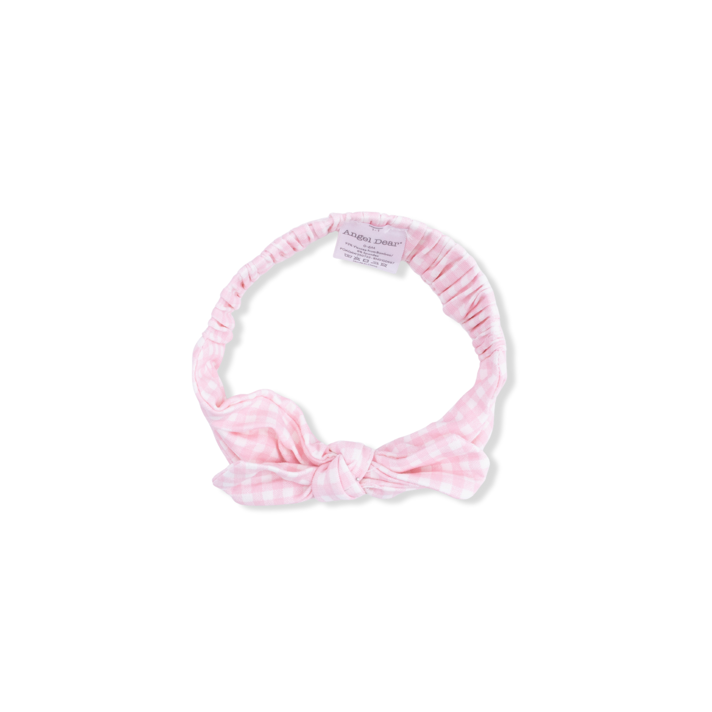 Mini Gingham Pink - Knot Headband - Hello Baby Apparel