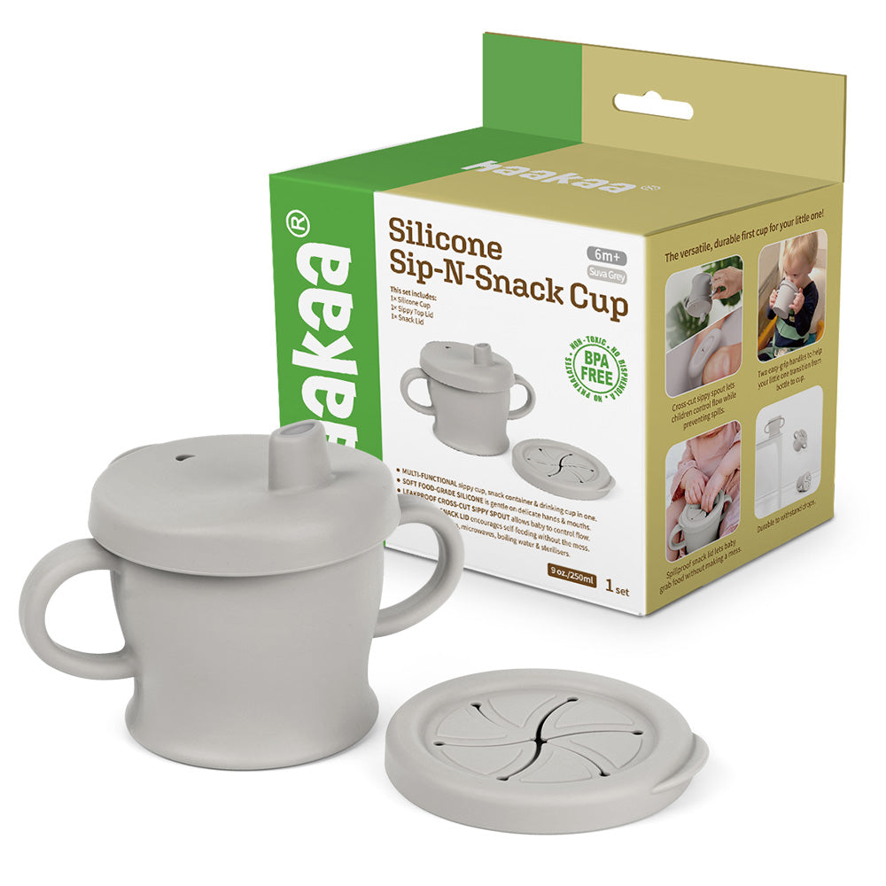 Haakaa Silicone Sip-N-Snack Cup 8 oz - Hello Baby Apparel