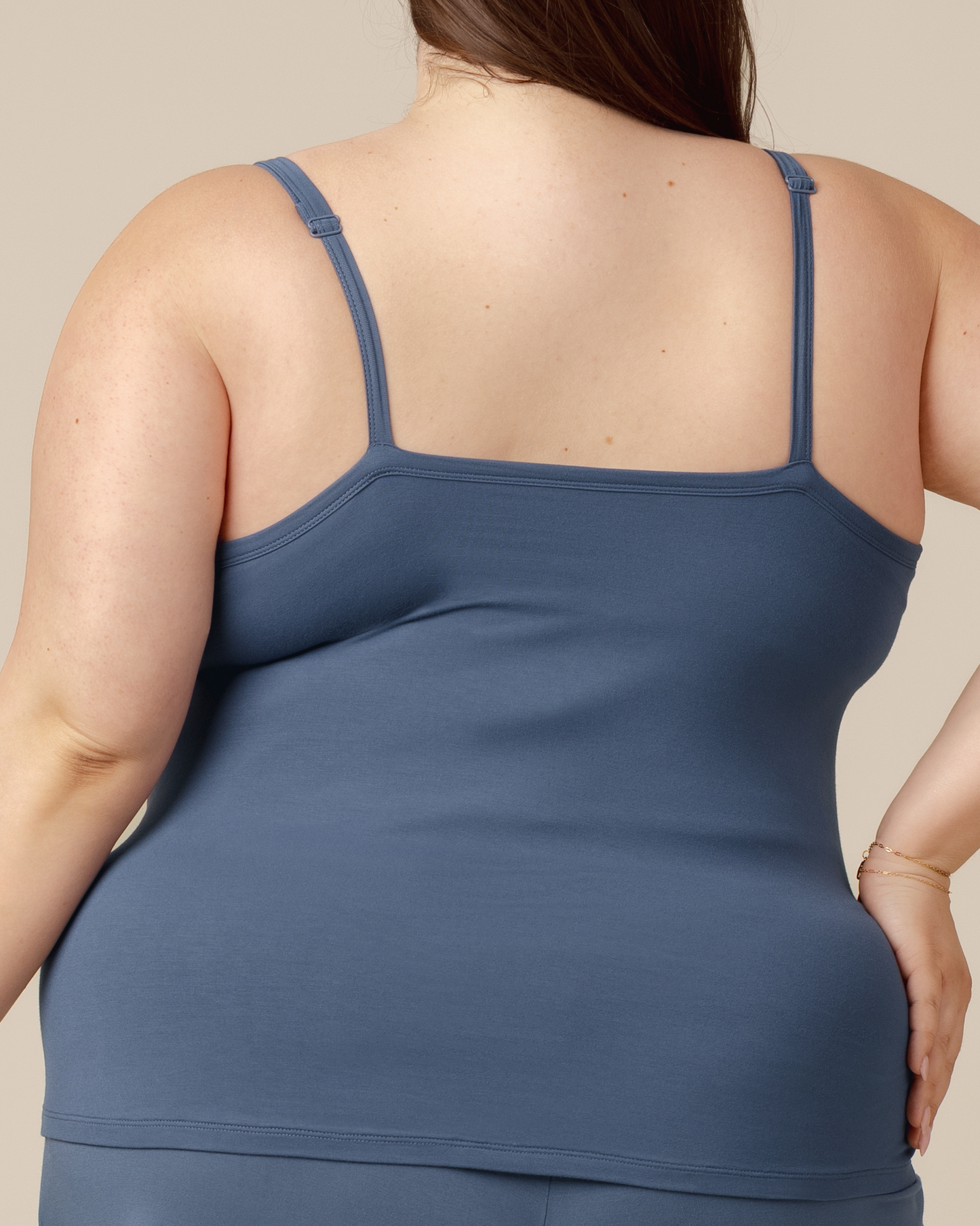 Bamboo Lounge Around Nursing Tank | Slate Blue - Hello Baby Apparel