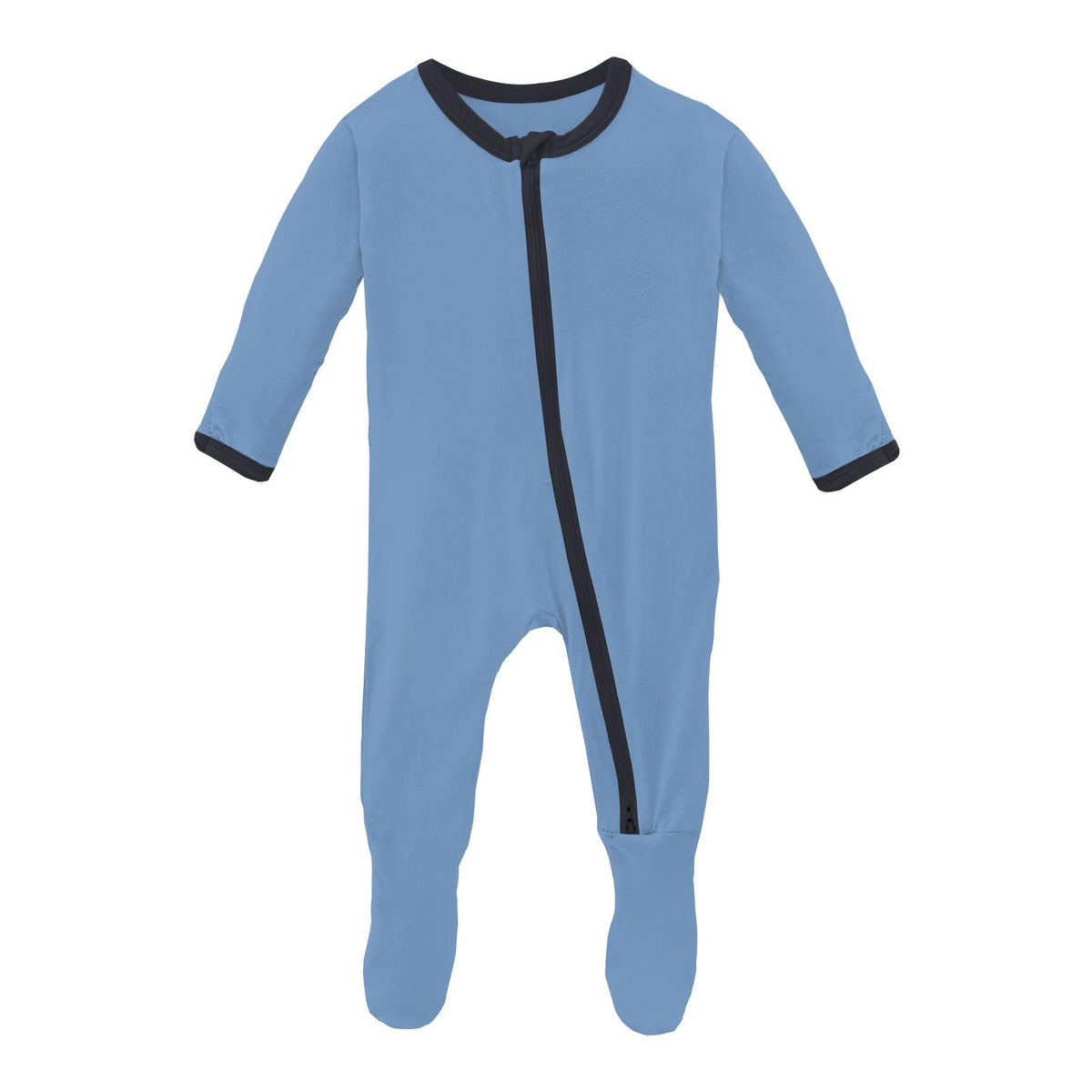 Kickee Pants | Baby Blue Zip Sleeper (3-6M)