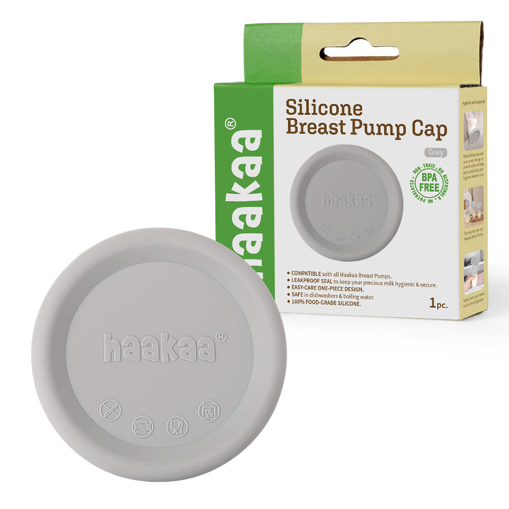 Haakaa Silicone Breast Pump Lid - Grey - Hello Baby Apparel