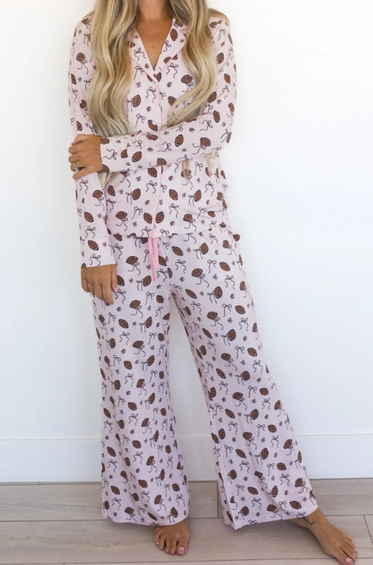 In My Jammer - Blush Football Women’s Set - Hello Baby Apparel