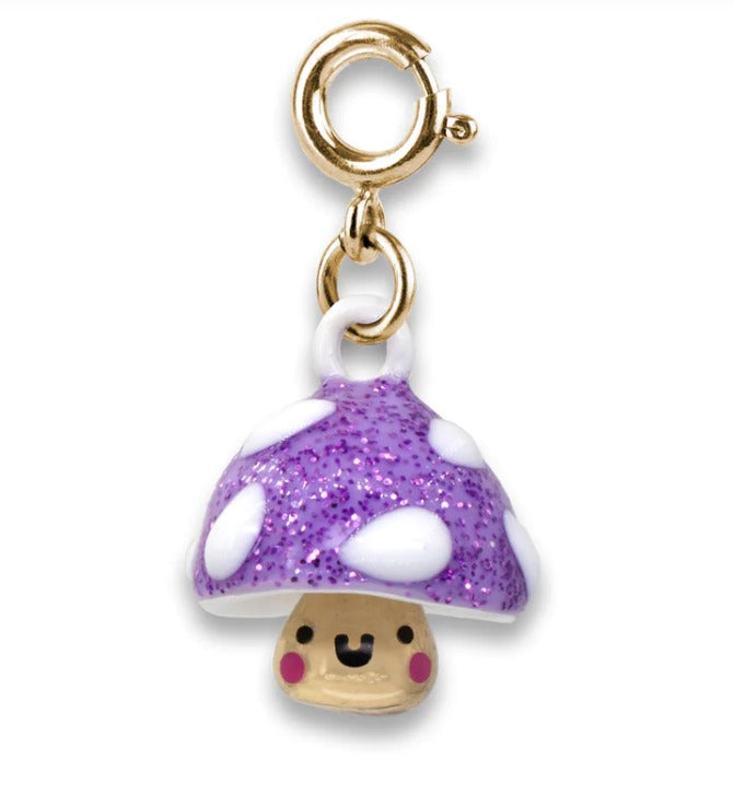 Gold Glitter Mushroom Charm - Hello Baby Apparel