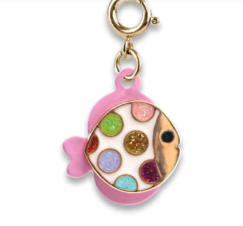 Gold Glitter Tropical Fish Charm - Hello Baby Apparel