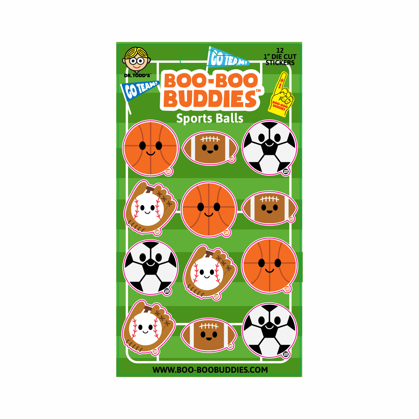 Sports Balls Vinyl Sticker Sheet - Hello Baby Apparel