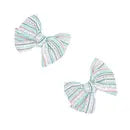 2PK BABY BLOOM CLIPS | Pastel Stripe - Hello Baby Apparel