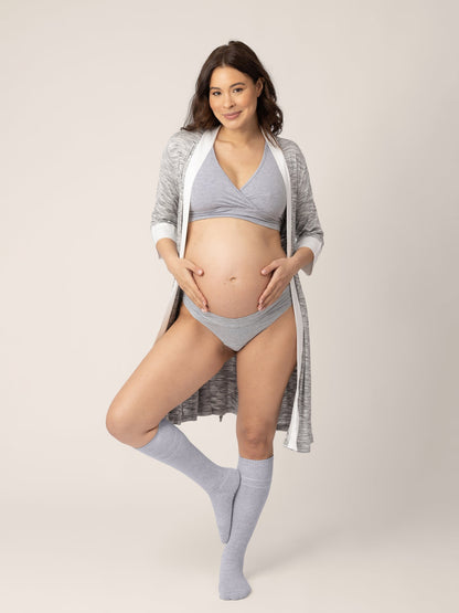 Premium Maternity Compression Socks (2-Pack) | Soft Pink & Grey Heather - Hello Baby Apparel