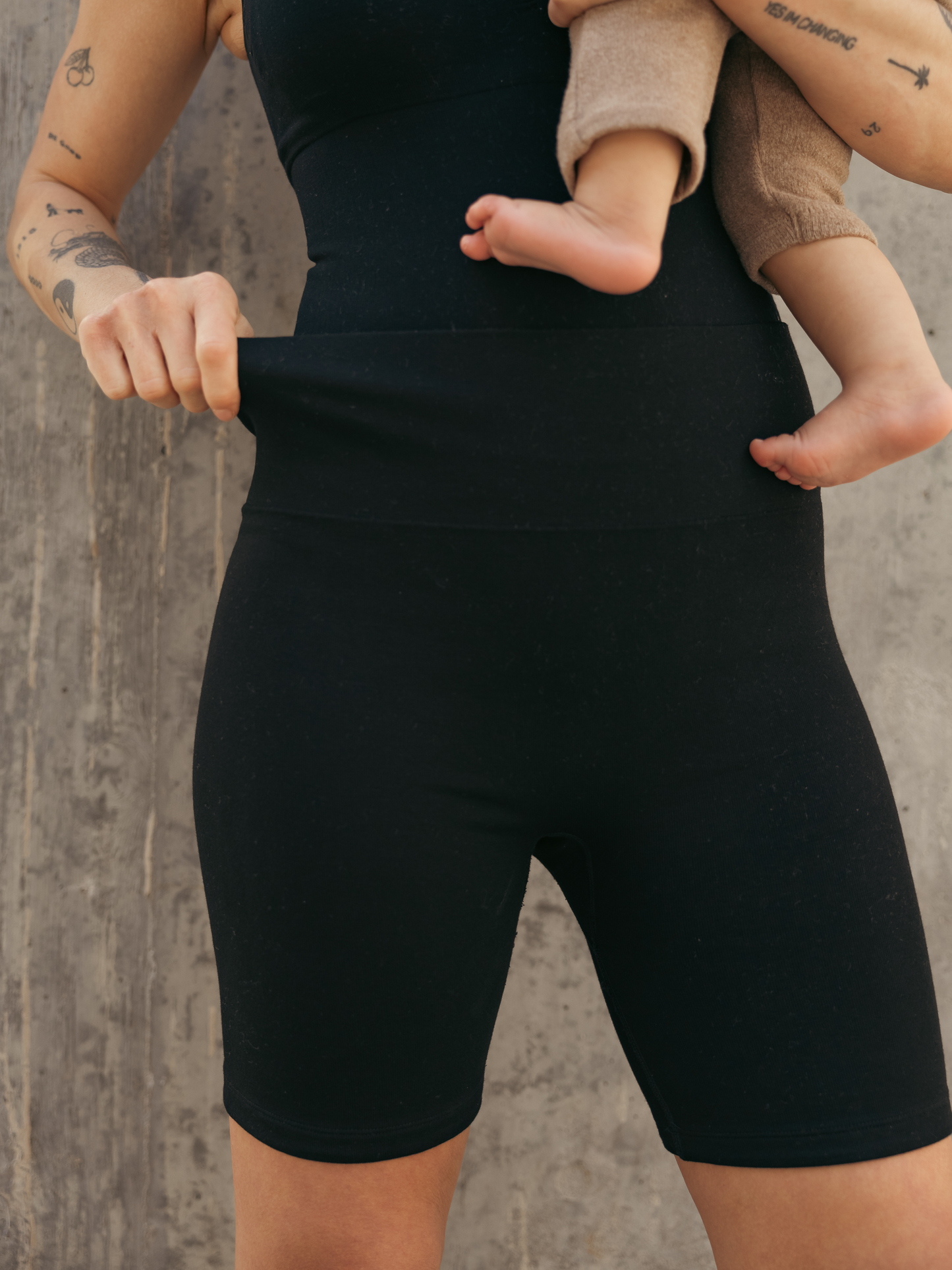 Sublime® Bamboo Maternity & Postpartum Bike Short | Black - Hello Baby Apparel