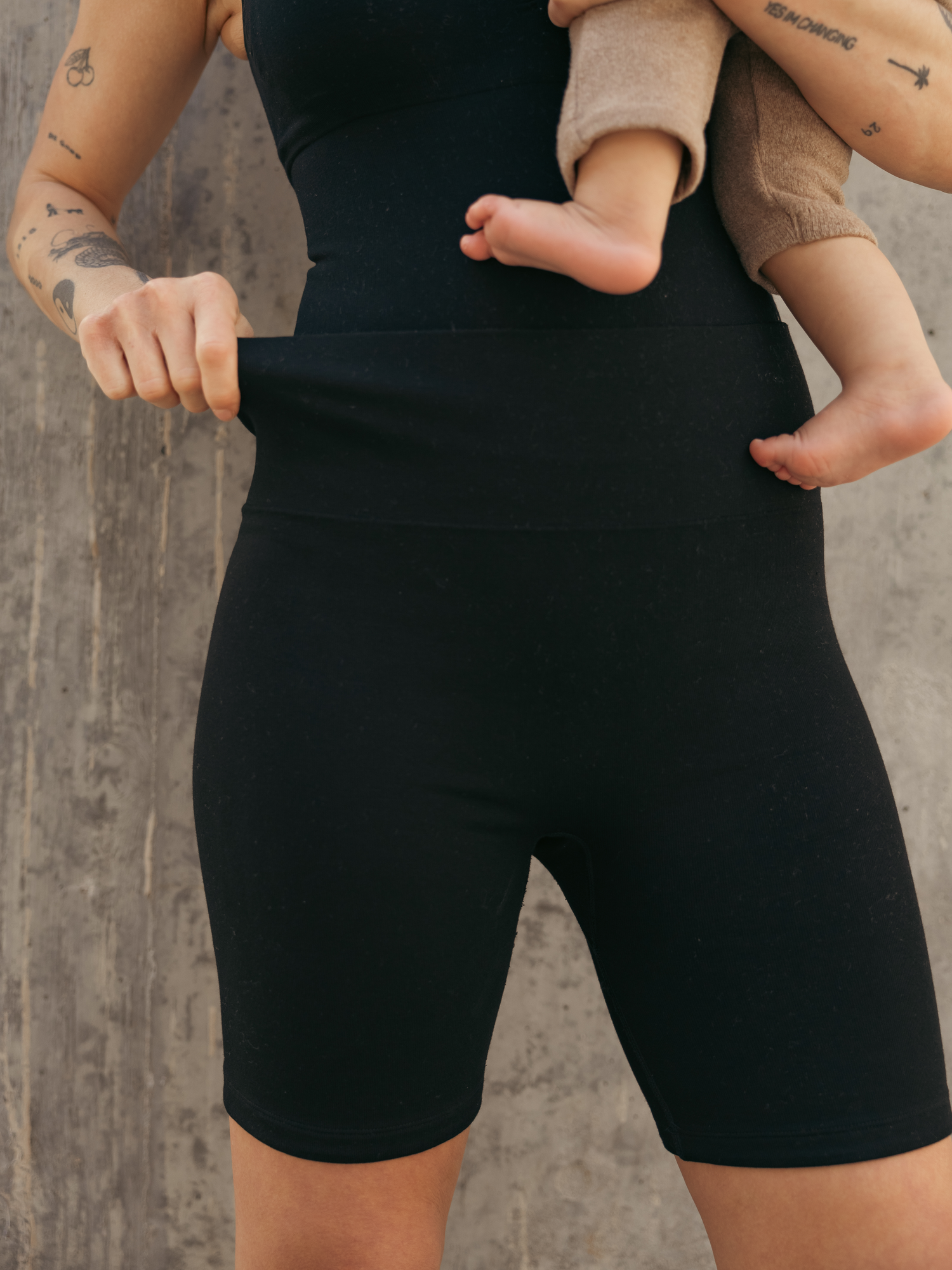 Sublime® Bamboo Maternity & Postpartum Bike Short | Black - Hello Baby Apparel