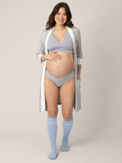 Premium Maternity Compression Socks (2-Pack) | Stone Blue & Black - Hello Baby Apparel
