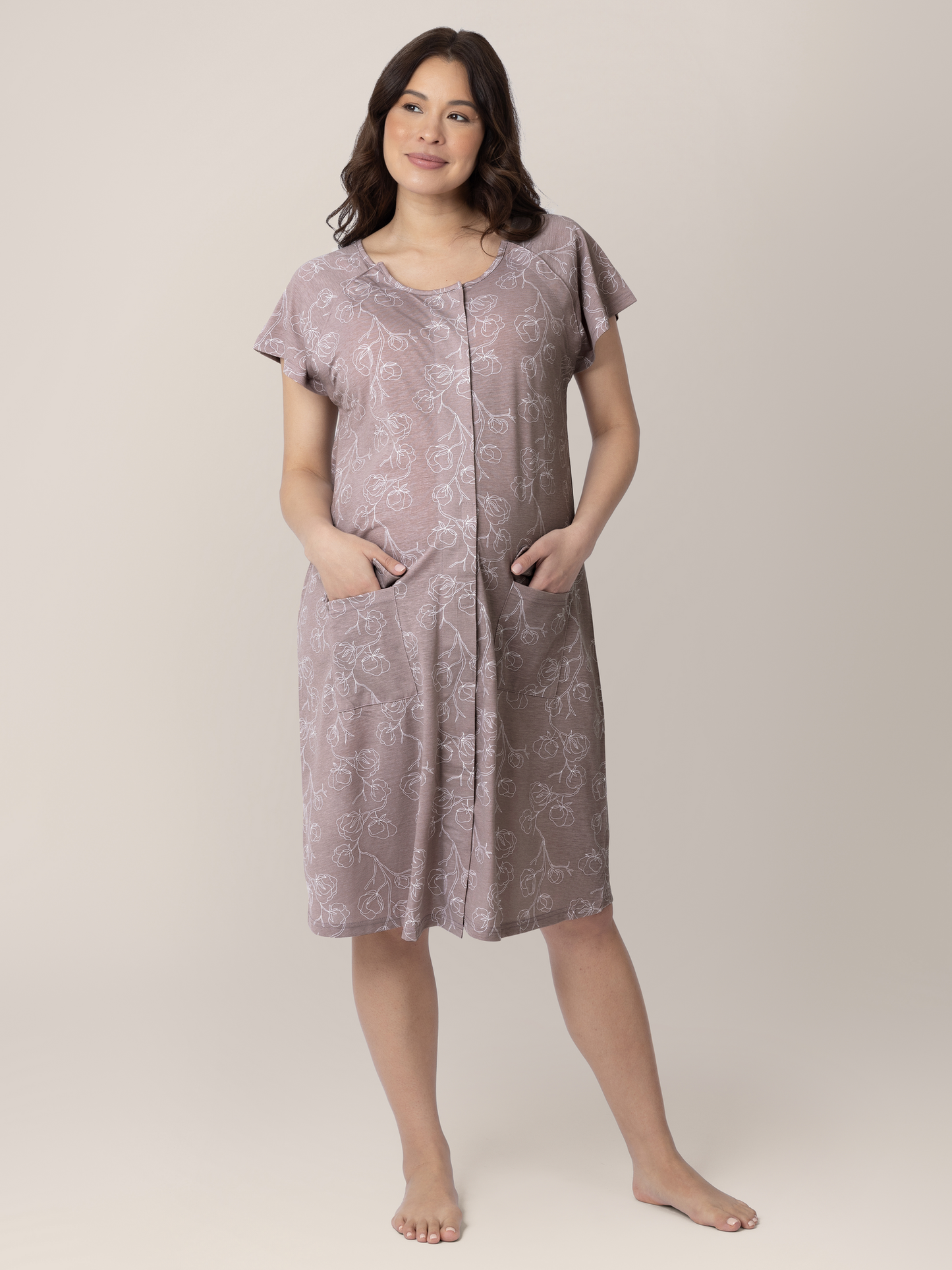 Universal Labor & Delivery Gown | Lilac Bloom - Hello Baby Apparel