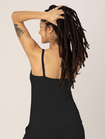 Bamboo Lounge Around Nursing Tank | Black - Hello Baby Apparel