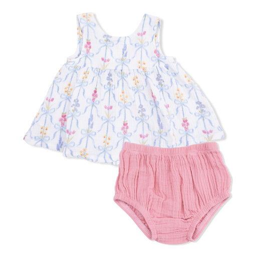 Ribbon Bouquets - Dress with Bow and Bloomer - Hello Baby Apparel