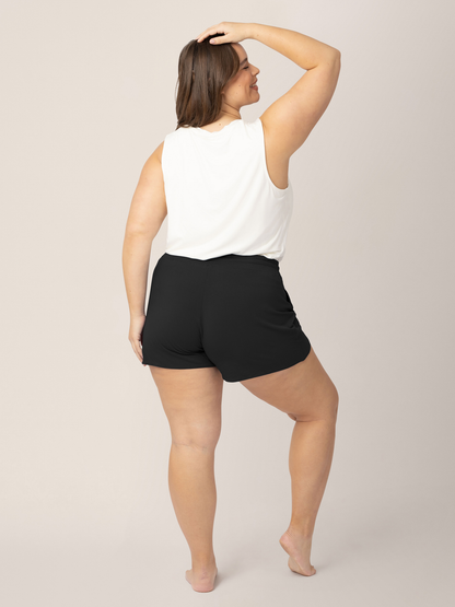 Bamboo Maternity & Postpartum Lounge Short | Black - Hello Baby Apparel