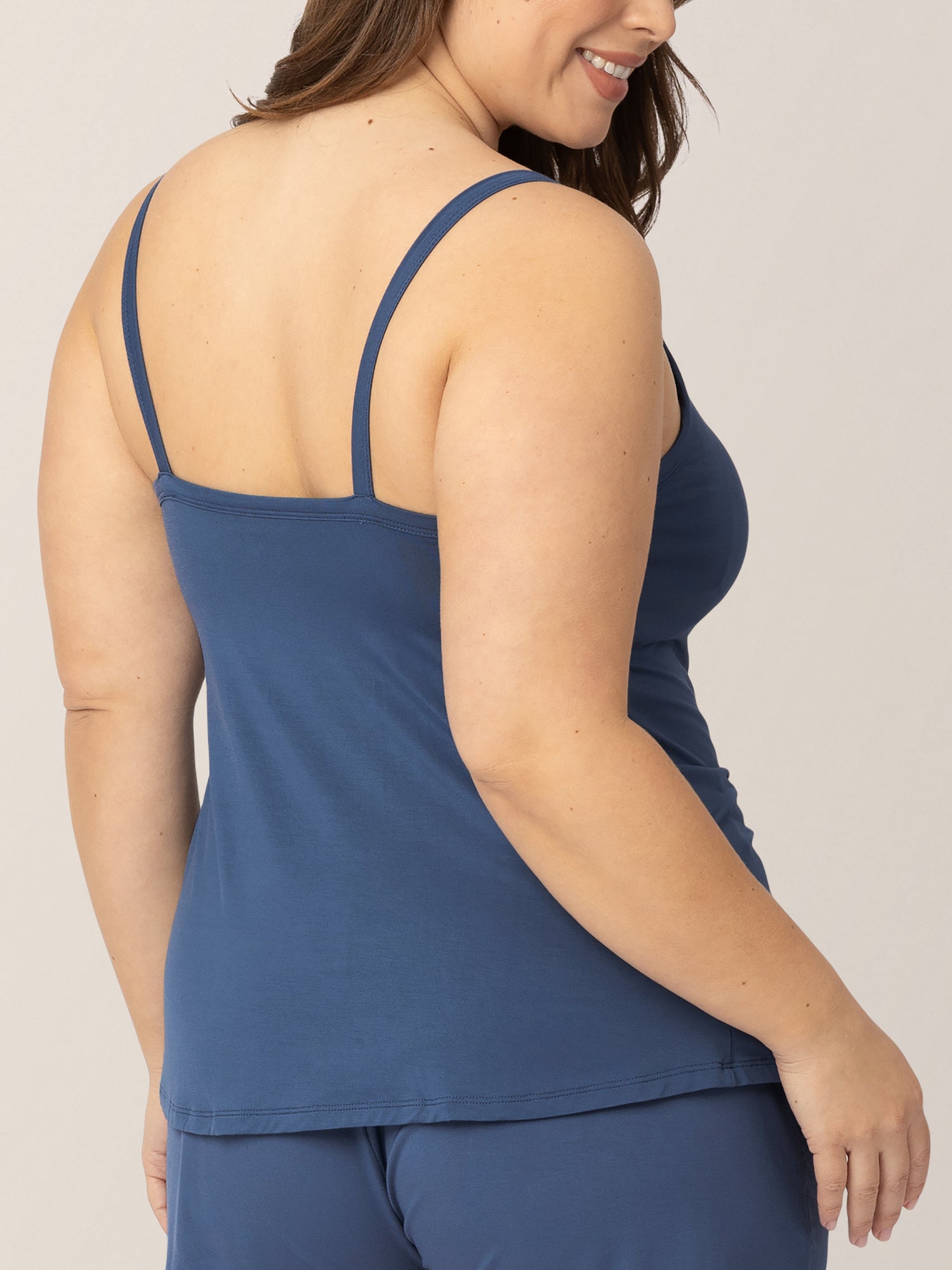 Bamboo Lounge Around Nursing Tank | Slate Blue - Hello Baby Apparel