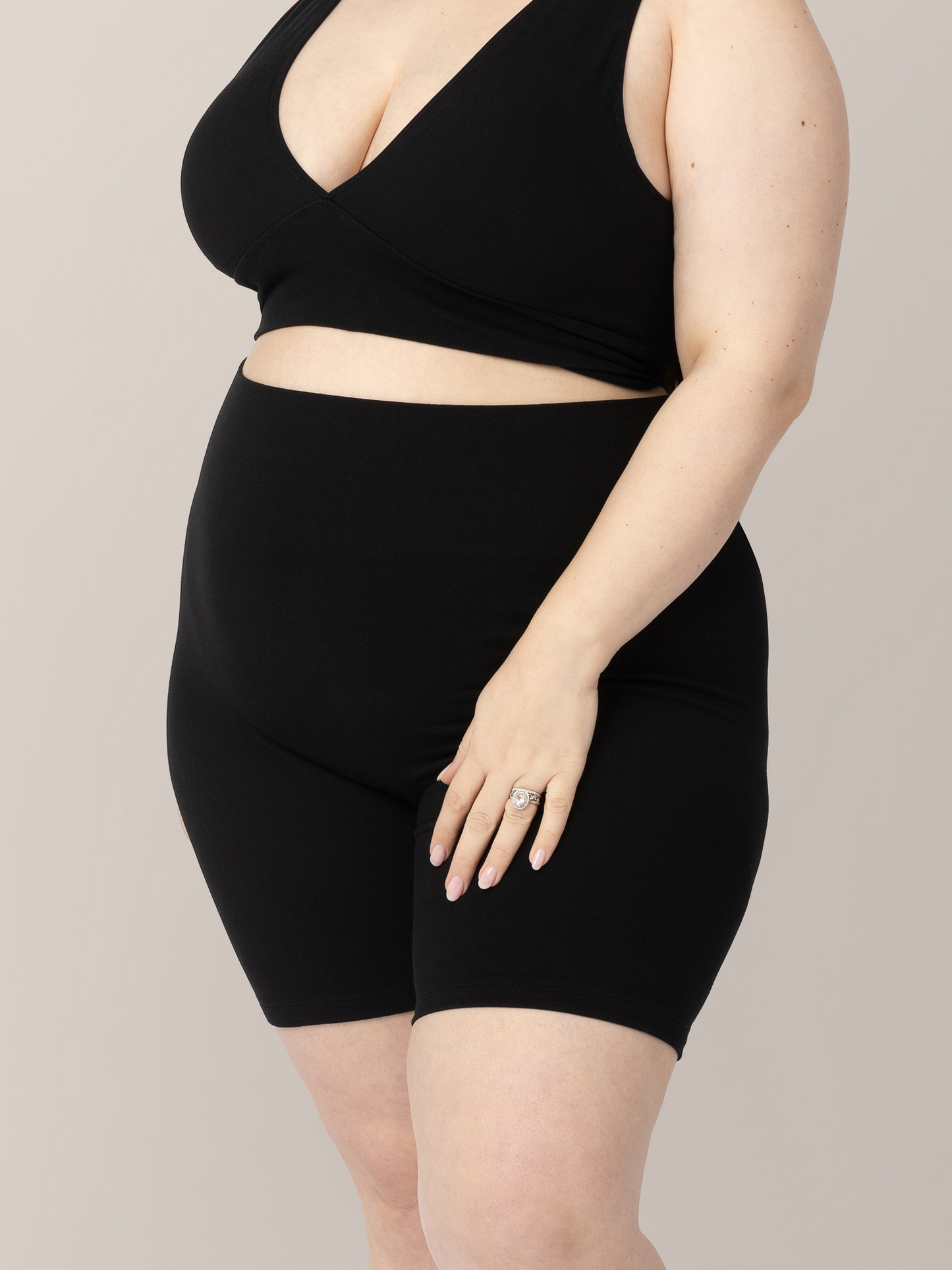 Sublime® Bamboo Maternity & Postpartum Bike Short | Black - Hello Baby Apparel