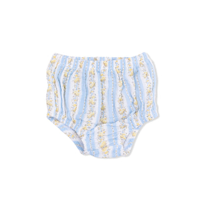 Odalys Floral Stripe - Puff Sleeve Dress with Bloomer - Hello Baby Apparel