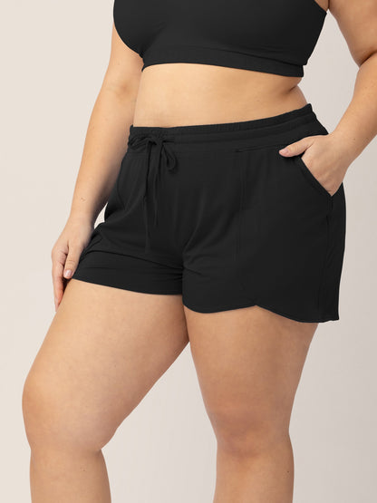 Bamboo Maternity & Postpartum Lounge Short | Black - Hello Baby Apparel