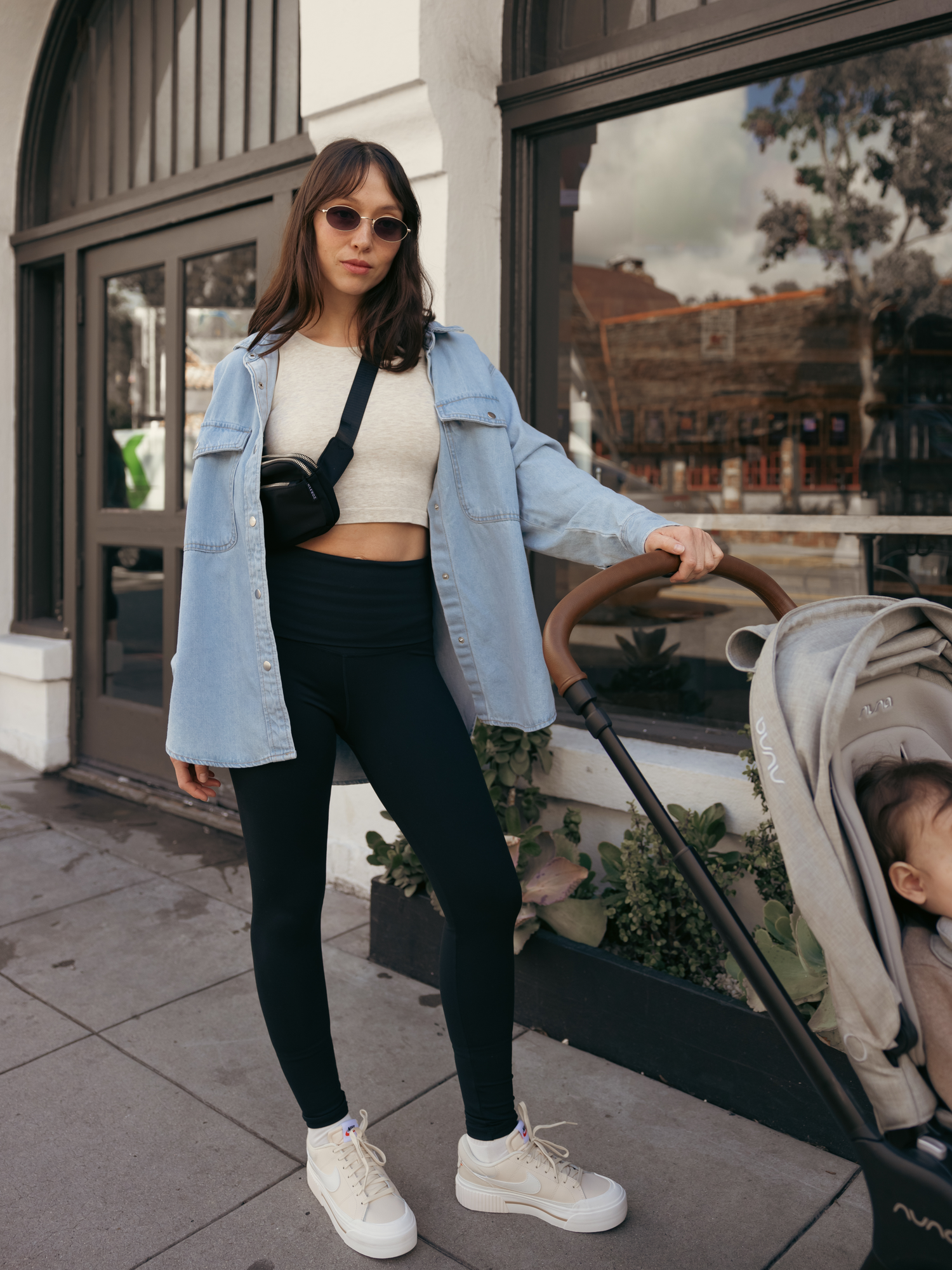 Sublime® Bamboo Maternity & Nursing Longline Bra Top | Oatmeal Heather - Hello Baby Apparel
