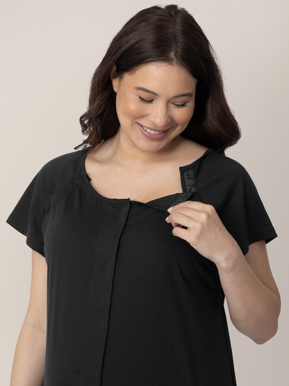 Universal Labor & Delivery Gown | Black - Hello Baby Apparel