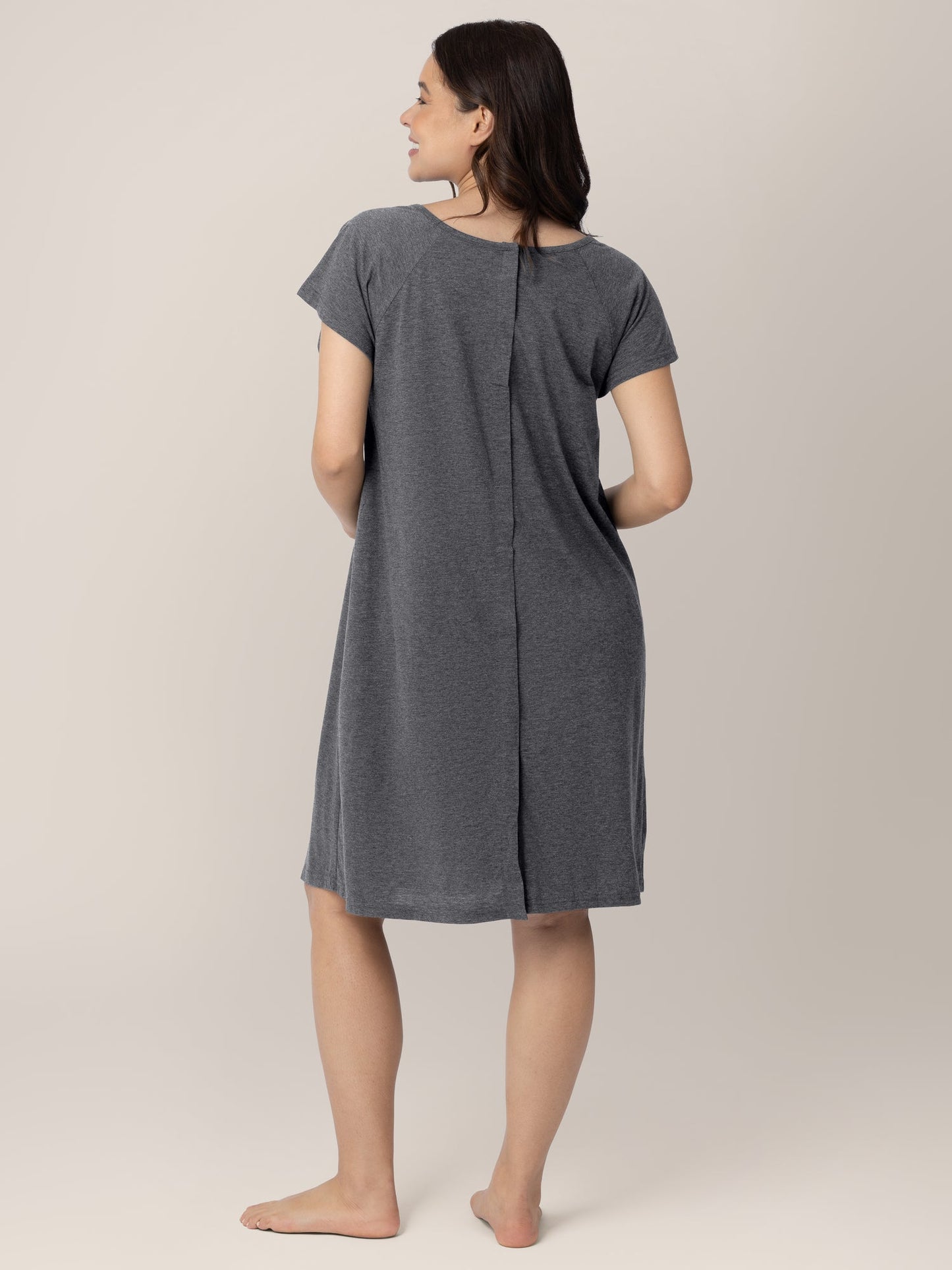 Universal Labor & Delivery Gown | Grey Heather - Hello Baby Apparel
