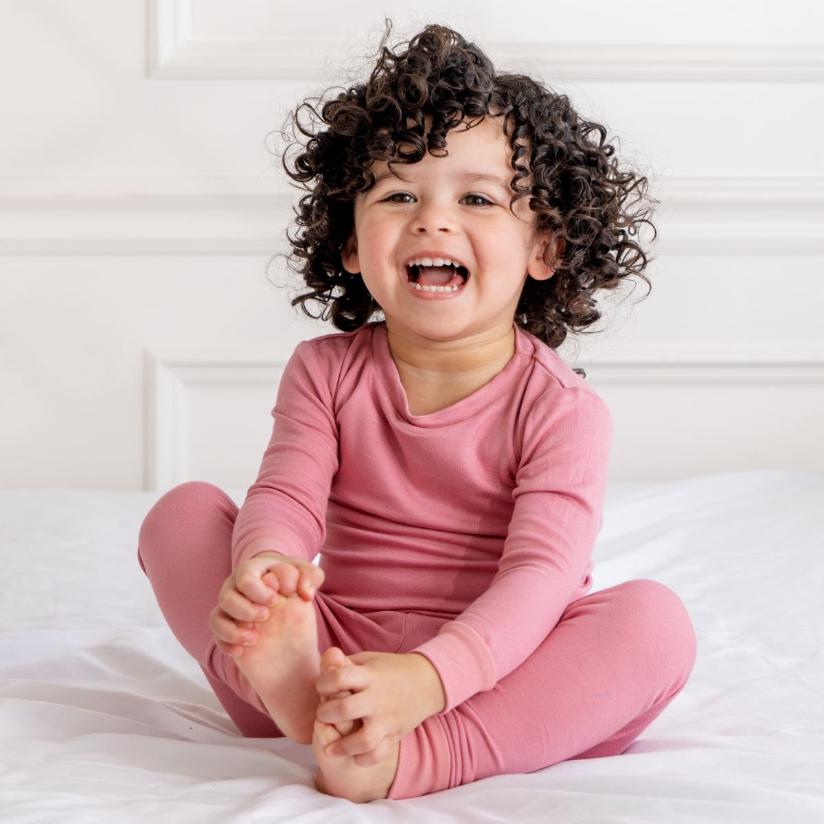 Toddler/Kids Bamboo Pajamas - Dusty Rose - Hello Baby Apparel