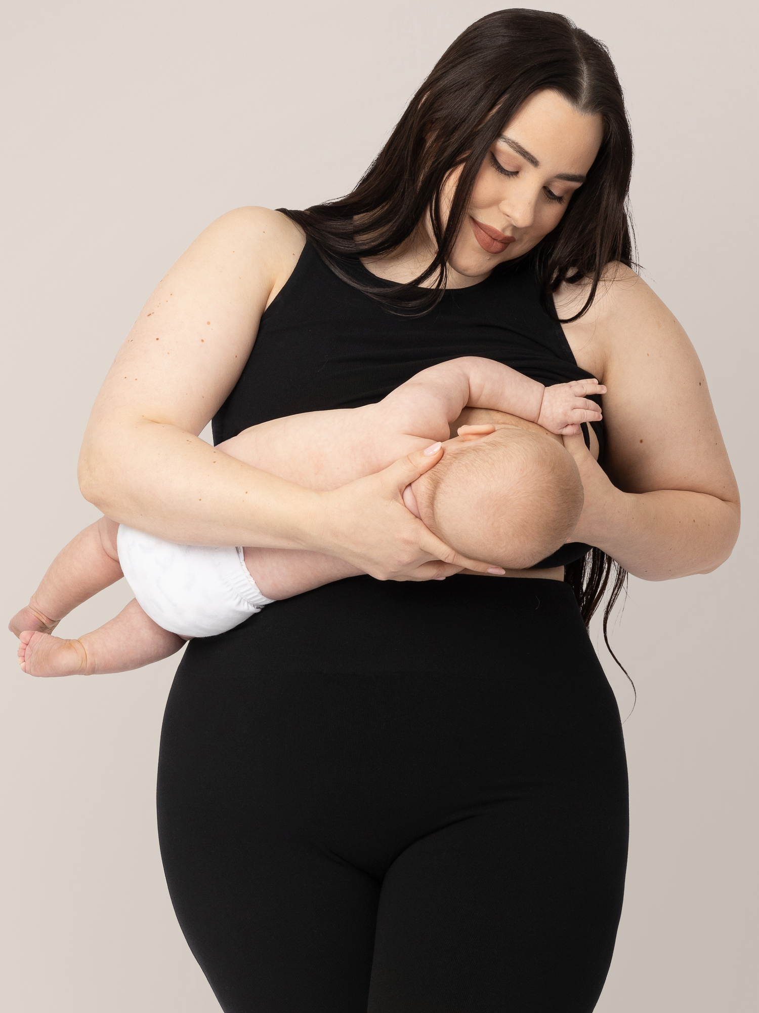 Sublime® Bamboo Maternity & Nursing Longline Bra Top | Black - Hello Baby Apparel