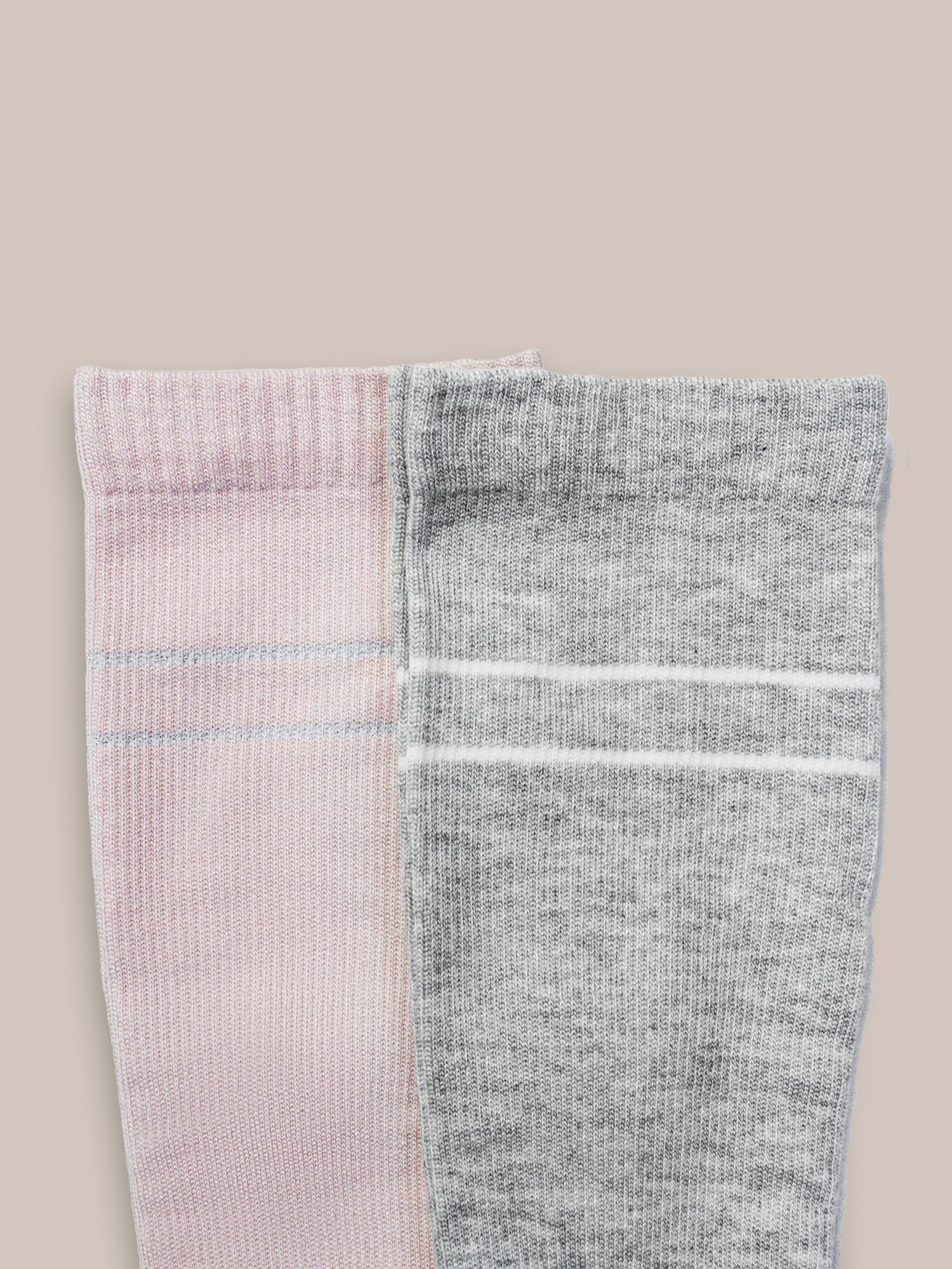 Premium Maternity Compression Socks (2-Pack) | Soft Pink & Grey Heather - Hello Baby Apparel