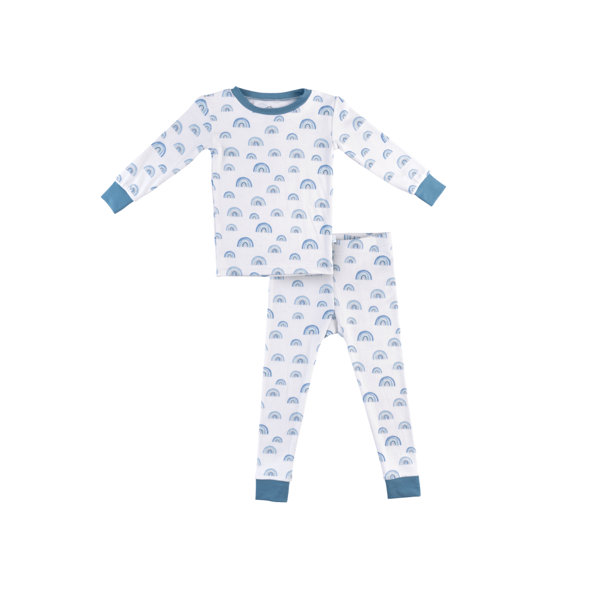 Toddler/Kids Bamboo Pajamas - Blue Rainbow - Hello Baby Apparel