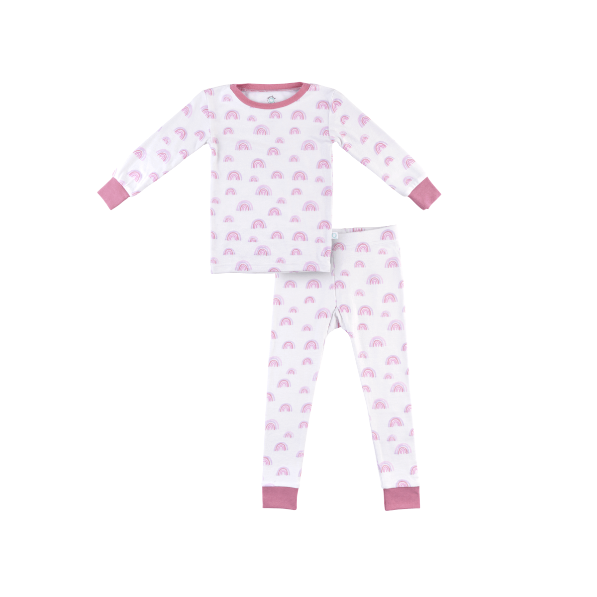 Toddler/Kids Bamboo Pajamas - Pink Rainbow - Hello Baby Apparel