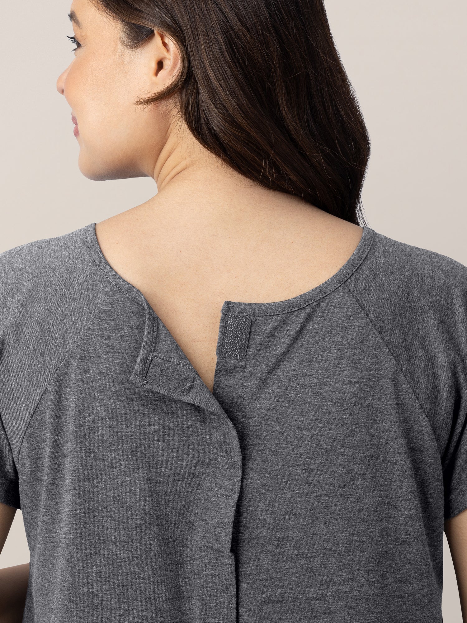 Universal Labor & Delivery Gown | Grey Heather - Hello Baby Apparel