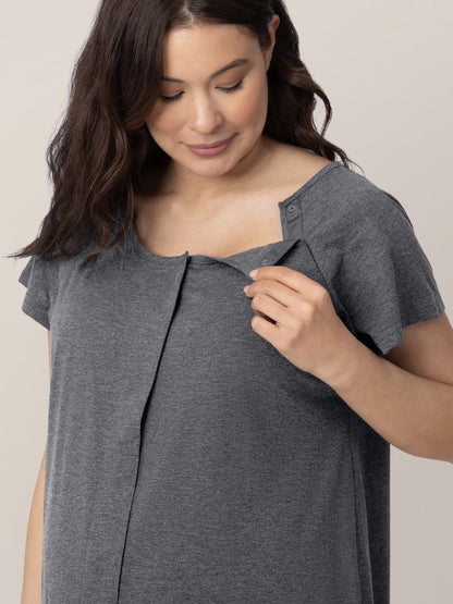 Universal Labor & Delivery Gown | Grey Heather - Hello Baby Apparel