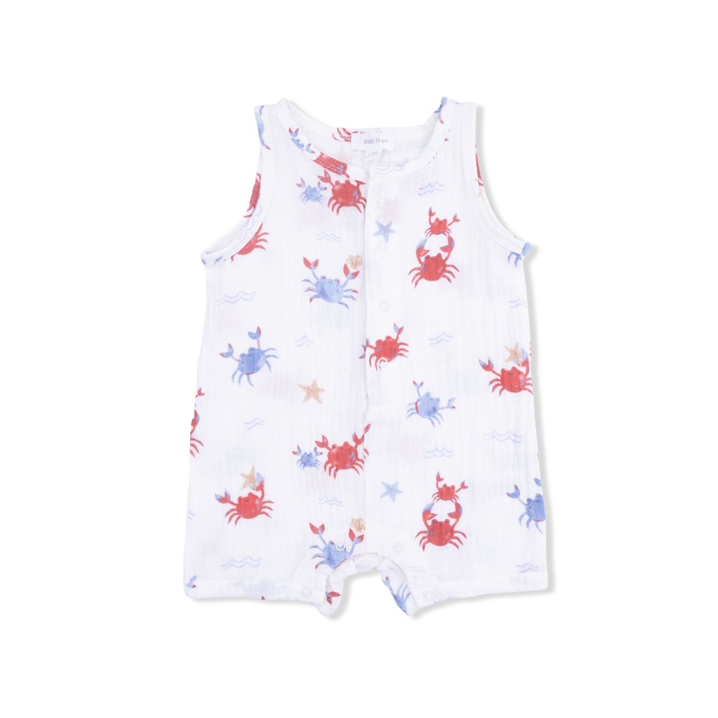 Crayon Crabs - Sleeveless Shortie Romper - Hello Baby Apparel