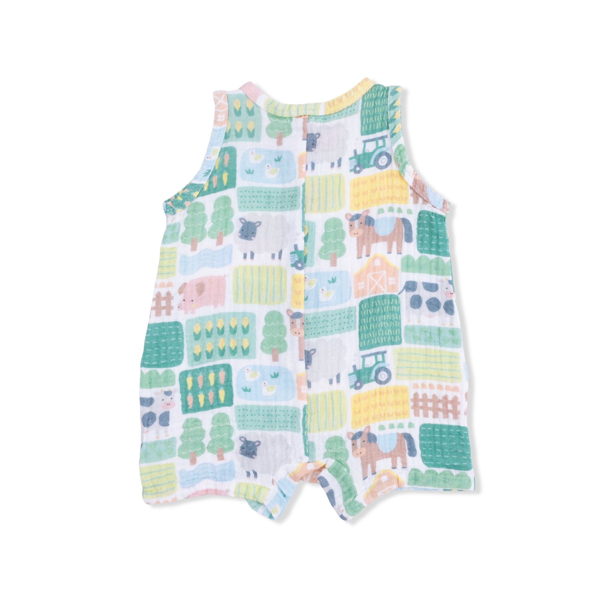 Patchwork Farm - Sleeveless Shortie Romper - Hello Baby Apparel