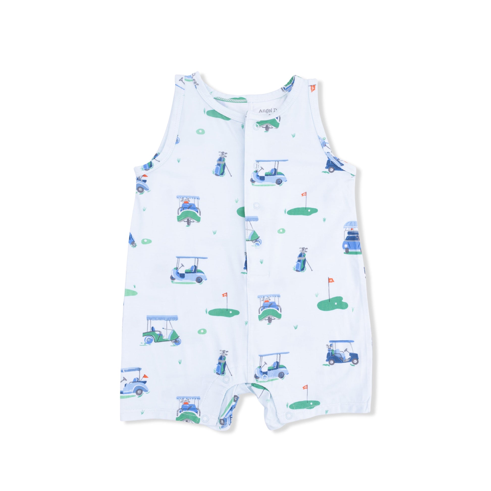 Vintage Golf Carts Blue - Sleeveless Shortie Romper - Hello Baby Apparel