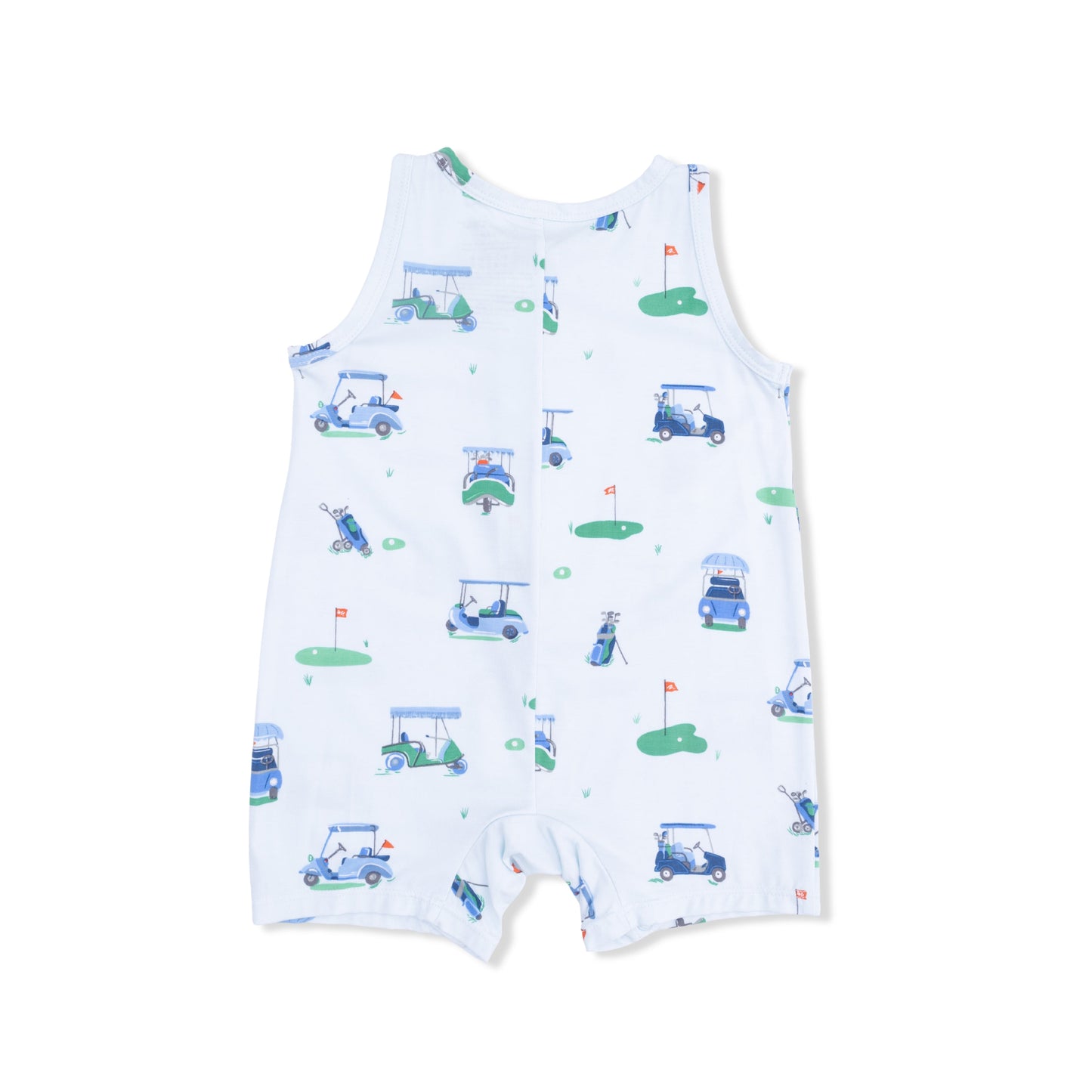 Vintage Golf Carts Blue - Sleeveless Shortie Romper - Hello Baby Apparel