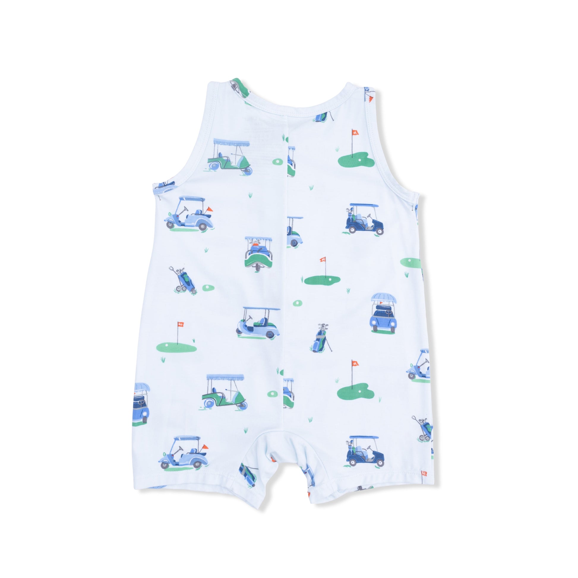 Vintage Golf Carts Blue - Sleeveless Shortie Romper - Hello Baby Apparel