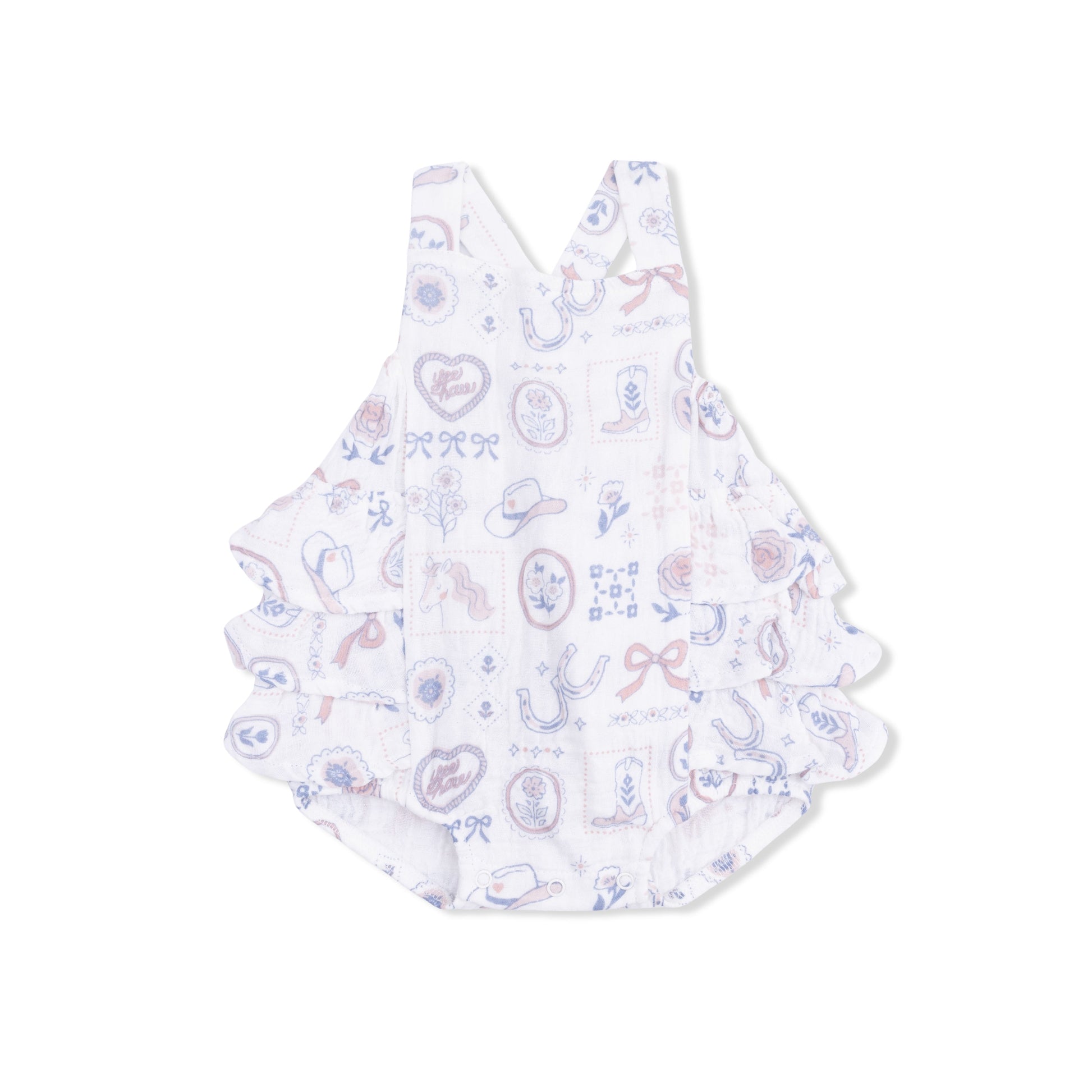 Country Western Heirlooms - Ruffle Sunsuit - Hello Baby Apparel