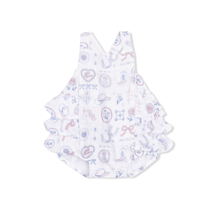 Country Western Heirlooms - Ruffle Sunsuit - Hello Baby Apparel