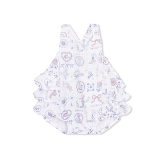 Country Western Heirlooms - Ruffle Sunsuit - Hello Baby Apparel