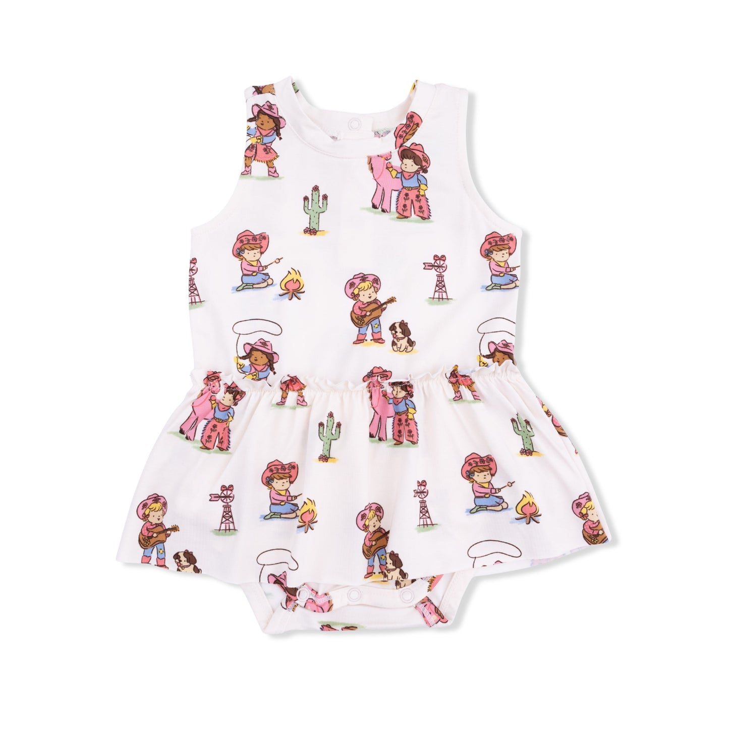 Vintage Cowgirls - Bodysuit with Skirt - Hello Baby Apparel